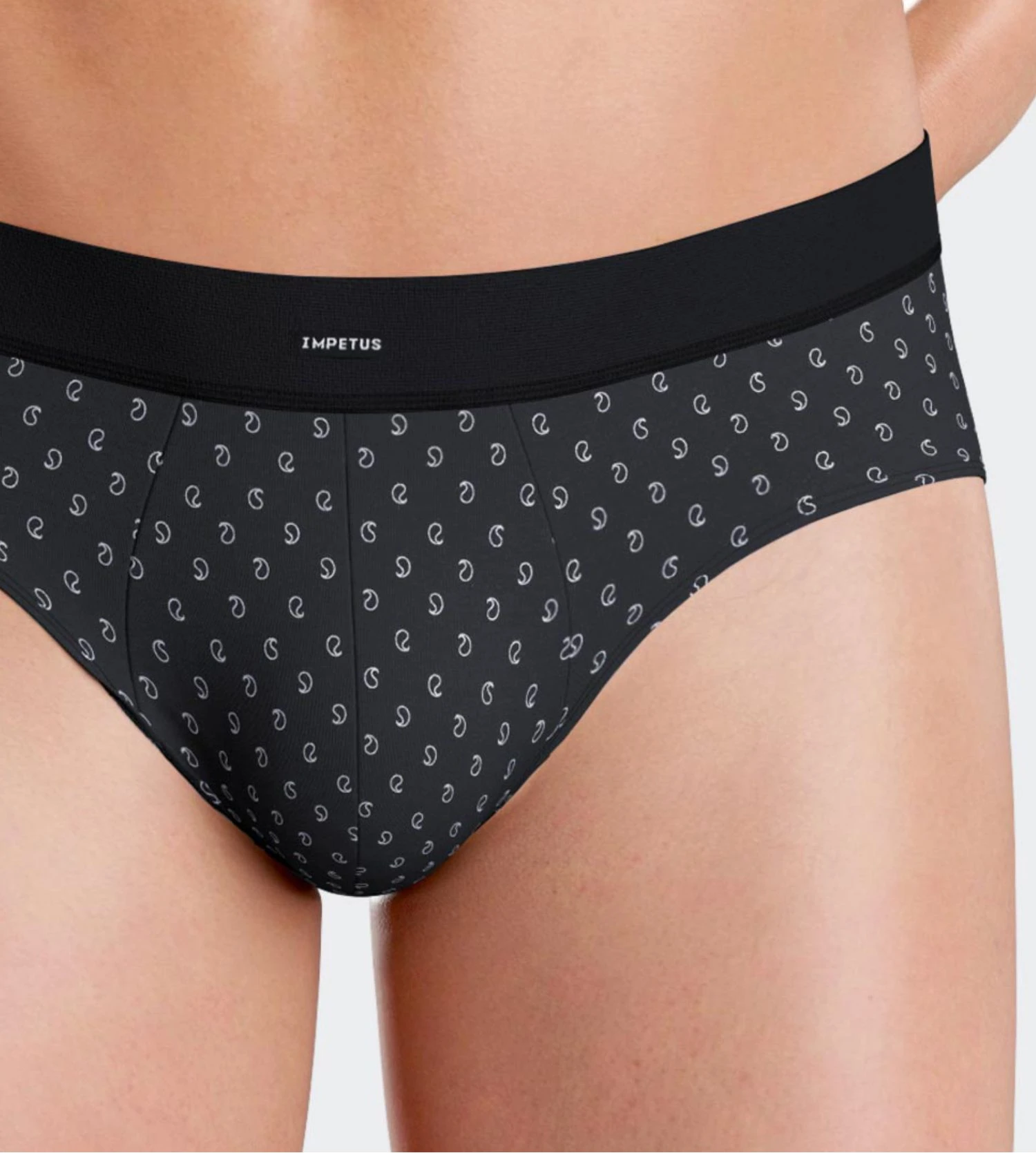 Lot de 2 Slips Impetus Marine - Duo Uni et Imprimé en Coton Premium avec Ceinture Confort 4 Lot de 2 Slips Impetus Marine - Duo Uni et Imprimé en Coton Premium avec Ceinture Confort – Image 2