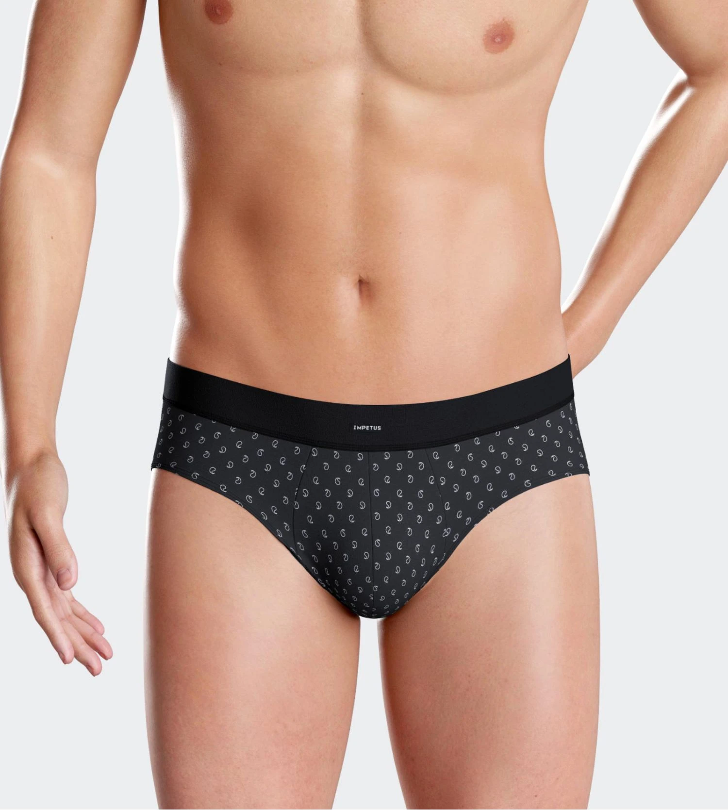 Lot de 2 Slips Impetus Marine - Duo Uni et Imprimé en Coton Premium avec Ceinture Confort 5 Lot de 2 Slips Impetus Marine - Duo Uni et Imprimé en Coton Premium avec Ceinture Confort – Image 3