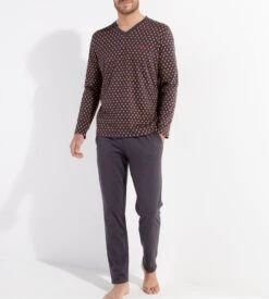 Hom Pyjama Long Jegor Black Print