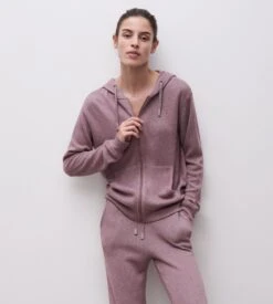 Chantelle Veste De Jogging Femme Zippée Rose Femme Jerry Taupe Fonce -Lingerie Sipp jerry veste zipee jogging b22 taupe fonce 5