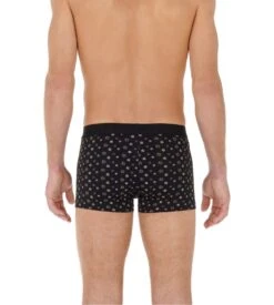 Hom Lot de 2 Boxers HO1 Joan - Noir Uni et Imprimé Géométrique en Coton -Lingerie Sipp joan boxer lot de 2 d042 black black print noir 5