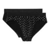 Hom Lot de 2 Slips Mini Joan HO1 – Pack Noir Uni et Imprimé Géométrique 2 Hom Lot de 2 Slips Mini Joan HO1 – Pack Noir Uni et Imprimé Géométrique -Lingerie Sipp joan mini lot de 2 d042 black black print noir