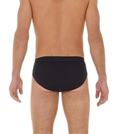 Hom Lot de 2 Slips Mini Joan HO1 – Pack Noir Uni et Imprimé Géométrique -Lingerie Sipp joan mini lot de 2 d042 black black print noir 5