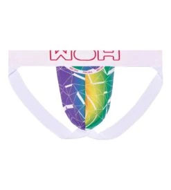 WOH Sexy Fun Jockstrap Multicolore Arc-en-ciel – Sous-vêtement Sport & Sexy avec Ouverture HO1 -Lingerie Sipp jockstrap sexy multicolore 1