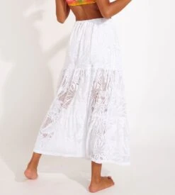 Banana Moon Jupe Longue Dentelle Crochet Enara Blanc JQV10 -Lingerie Sipp jupe longue dentelle crochet enara blanc jqv10 3
