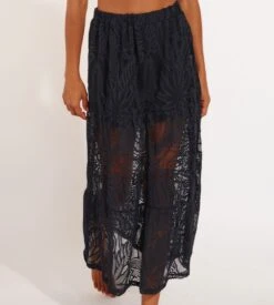 Banana Moon Enara Noir – Jupe Longue de Plage en Crochet à Volants -Lingerie Sipp jupe longue dentelle crochet enara noir jqv01 2