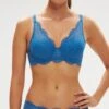 Simone Perele Soutien-gorge Décolleté Carré En Spacer 3D KARMA Bleu Myosotis -Lingerie Sipp karma soutien gorge coque dentelle bleu myosotis