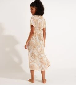 Banana Moon Elvie Beachparty Camel Long Crochet Beach Kimono -Lingerie Sipp kimono long camel luk08 5