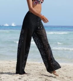 Pantalon En Crochet L'Ondine Noir