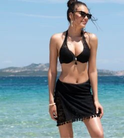 Paréo Court LA MUSE DENTELLE Noir -Lingerie Sipp la muse dentelle pareo court 0005 noir noir 2