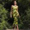 Robe Longue La Venus Nature Vert Tropic -Lingerie Sipp la venus nature robe longue 1464 vert tropic