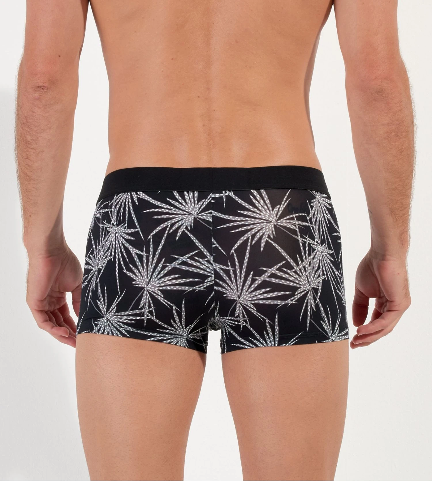 Hom Boxer Lanzarote Noir – Trunk Homme Imprimé Floral en Polyamide Soyeux 6 Hom Boxer Lanzarote Noir – Trunk Homme Imprimé Floral en Polyamide Soyeux – Image 4