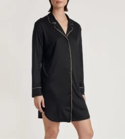 Calida Chemise De Nuit Unie Moonlight Dreams Noir