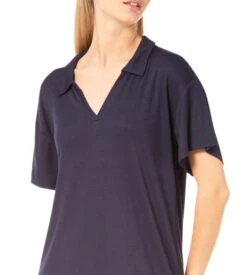 Señoretta Liquette Col Chemise Marine – Chemise de Nuit Courte en Viscose Fluide 7 Señoretta Liquette Col Chemise Marine – Chemise de Nuit Courte en Viscose Fluide -Lingerie Sipp liquette col chemise pour femme marine 2