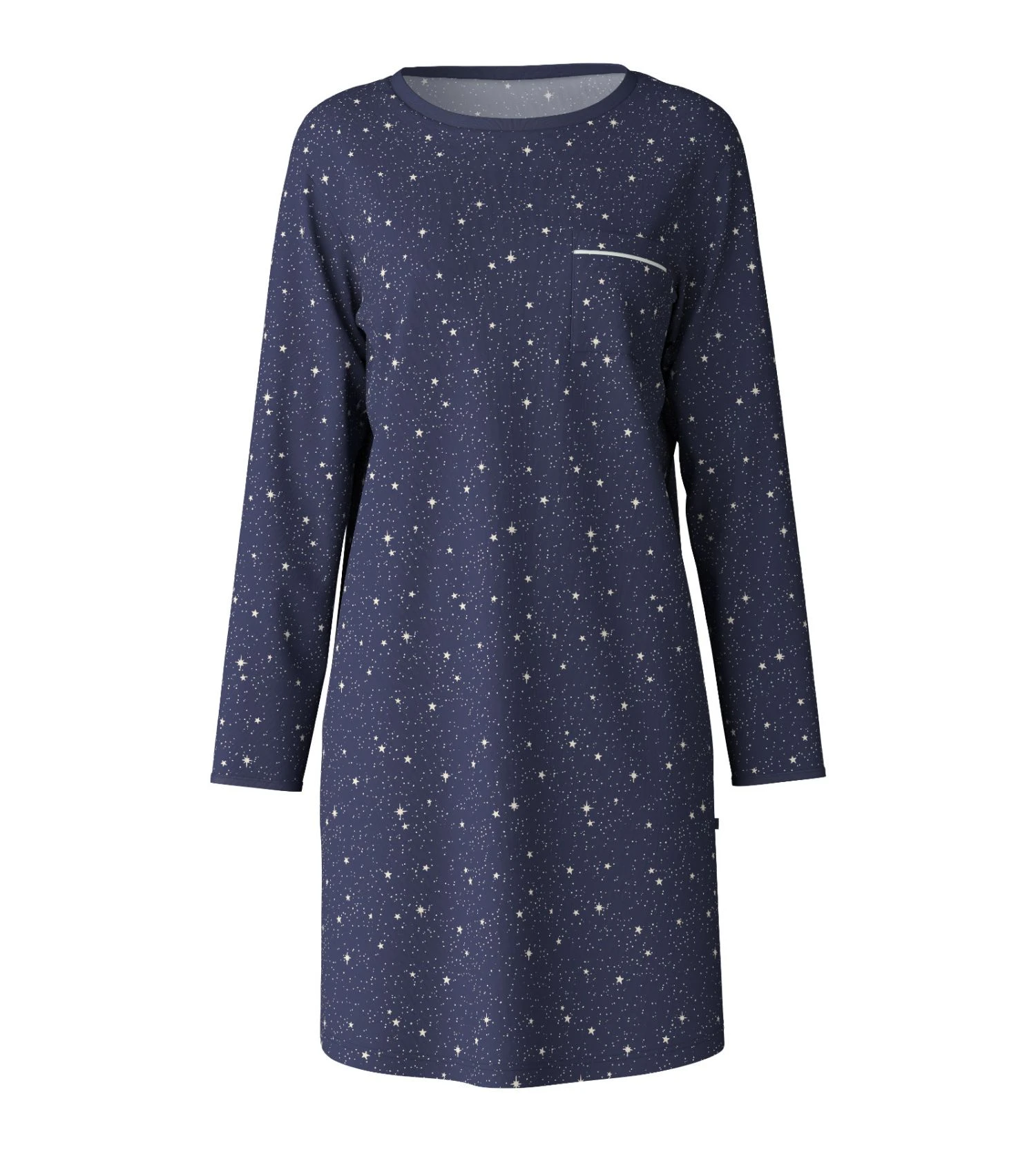Calida Liquette Manches Longues Sweet Dreams Peacoat Blue – Chemise de Nuit 100% Coton Imprimé 4 Calida Liquette Manches Longues Sweet Dreams Peacoat Blue – Chemise de Nuit 100% Coton Imprimé – Image 2
