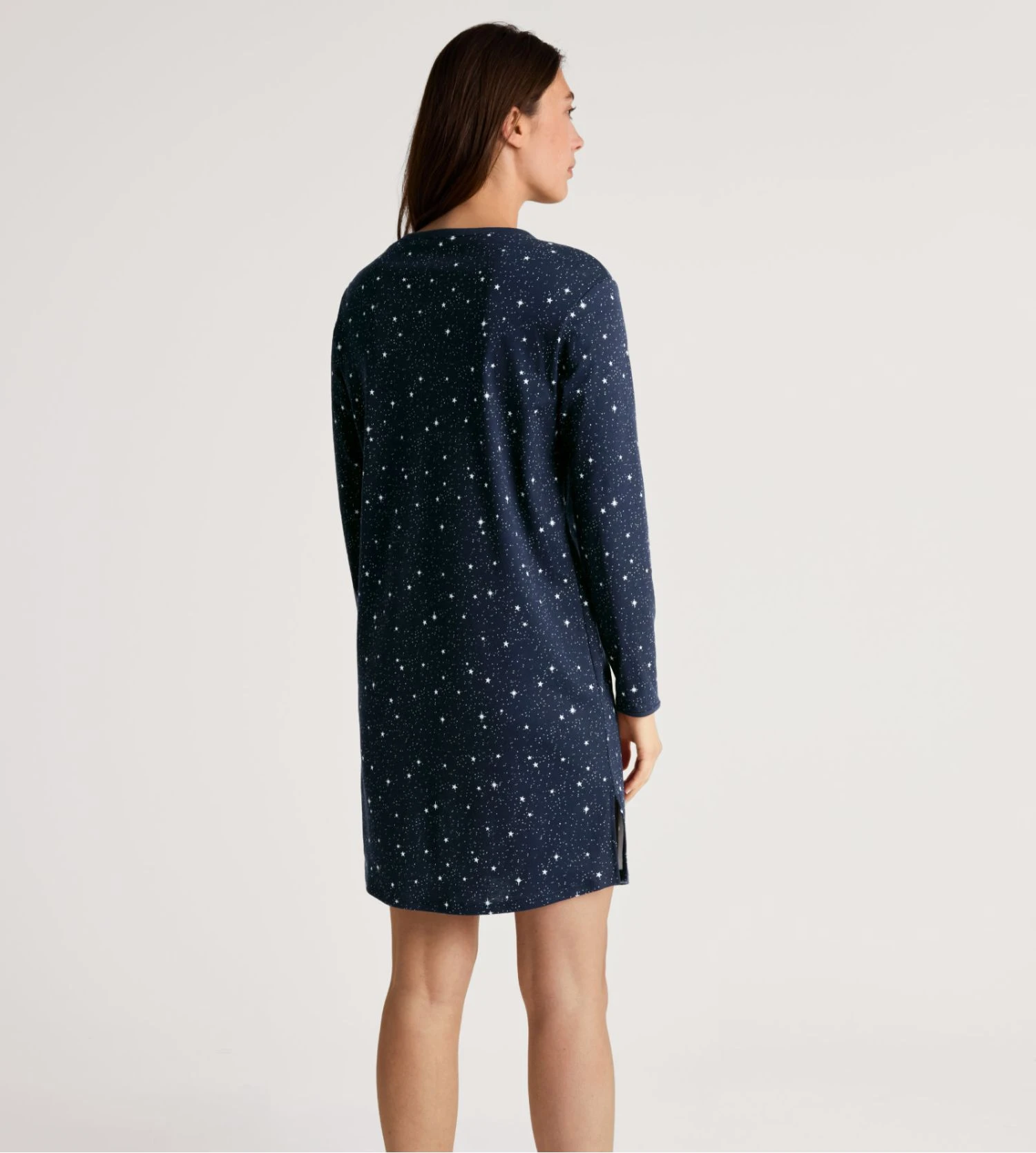 Calida Liquette Manches Longues Sweet Dreams Peacoat Blue – Chemise de Nuit 100% Coton Imprimé 6 Calida Liquette Manches Longues Sweet Dreams Peacoat Blue – Chemise de Nuit 100% Coton Imprimé – Image 4