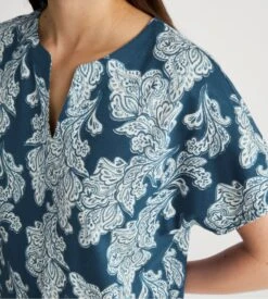 Calida Deep Dive Petrol Favourites Botanic – Liquette Courte en Coton et Modal -Lingerie Sipp liquette femme 497 bleu 2