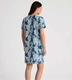 Calida Deep Dive Petrol Favourites Botanic – Liquette Courte en Coton et Modal -Lingerie Sipp liquette femme 497 bleu 3