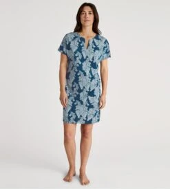 Calida Deep Dive Petrol Favourites Botanic – Liquette Courte en Coton et Modal -Lingerie Sipp liquette femme 497 bleu 4