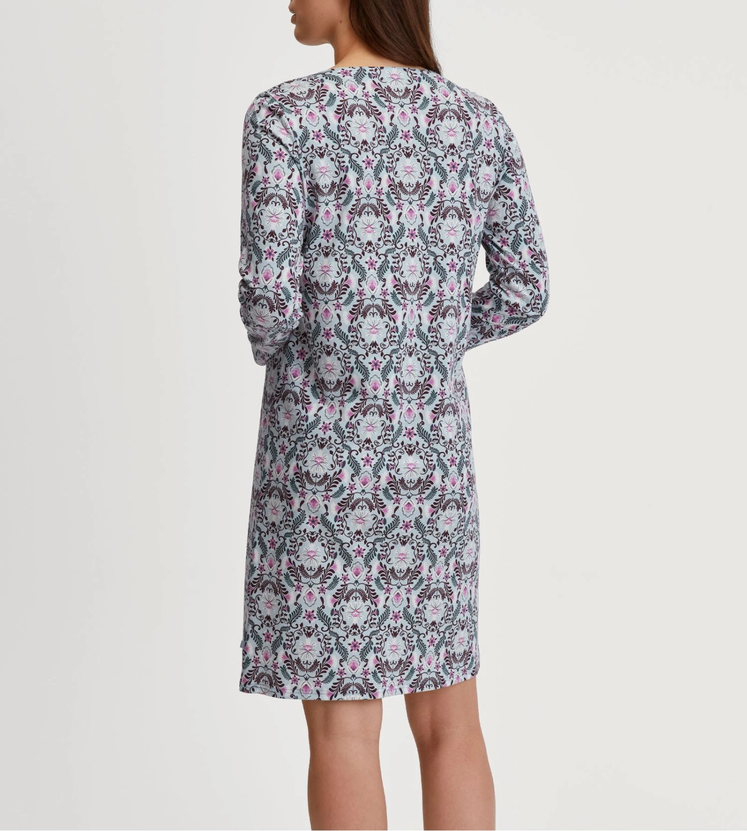 Calida Liquette Fine En Coton Imprimé Pour Femme Autumn Dreams Smoke Blue 6 Calida Liquette Fine En Coton Imprimé Pour Femme Autumn Dreams Smoke Blue – Image 4