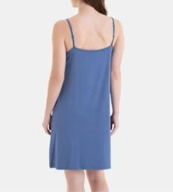 Massana Bleu Uni - Nuisette Fluide en Viscose à Bretelles Fines 9 Massana Bleu Uni - Nuisette Fluide en Viscose à Bretelles Fines -Lingerie Sipp liquette fines bretelles bleu decollete v 3
