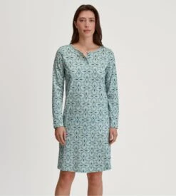 Calida Liquette Manches Longues Imprimée En Coton Bio Mystic Nights Smoke Blue