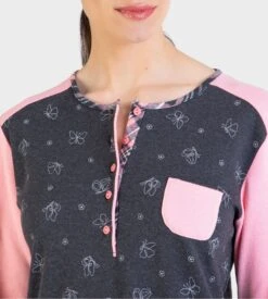 Liquette à Manches Longues Rose -Lingerie Sipp liquette ml rose 4