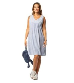 Liquette Sans Manches à Rayures Bleu Ciel -Lingerie Sipp liquette sans manches rayures bleu 2