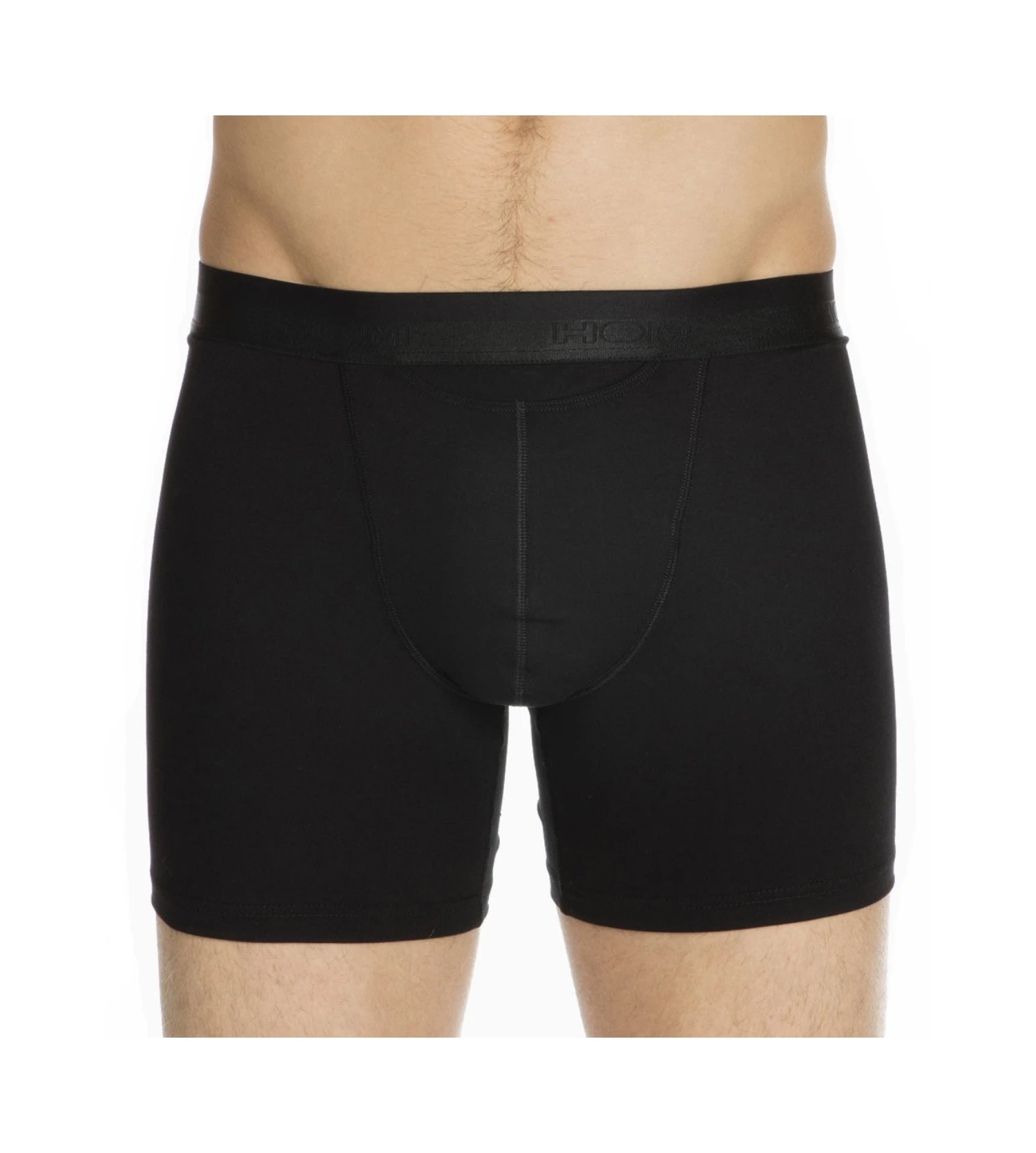 Hom Boxer Long HO1 Noir - Ouverture Horizontale Coton & Modal - Sous-vêtement Homme 3 Hom Boxer Long HO1 Noir - Ouverture Horizontale Coton & Modal - Sous-vêtement Homme