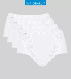 Lot De 4 Culottes Sloggi Chic Maxi BLANC