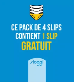 Lot De 4 Slips Sloggi Chic Midi NOIR 10 Lot De 4 Slips Sloggi Chic Midi NOIR -Lingerie Sipp lot de 4 slips sloggi chic midi noir 04 1