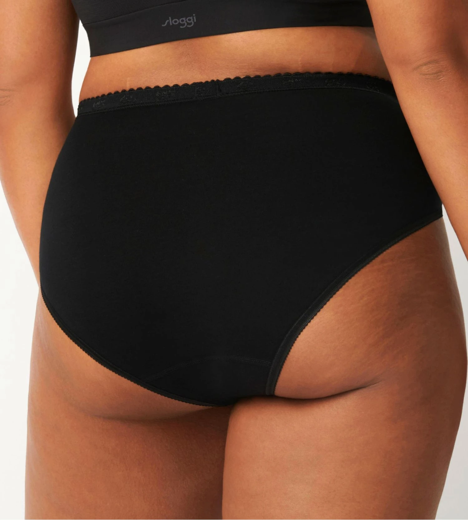 Lot De 4 Slips Sloggi Chic Midi NOIR 8 Lot De 4 Slips Sloggi Chic Midi NOIR – Image 6