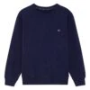 Hom Sport Lounge Navy - Cotton Blend Fleece Long Sleeve Lounge Sweatshirt