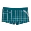 Boxer De Bain à Carreaux Vert