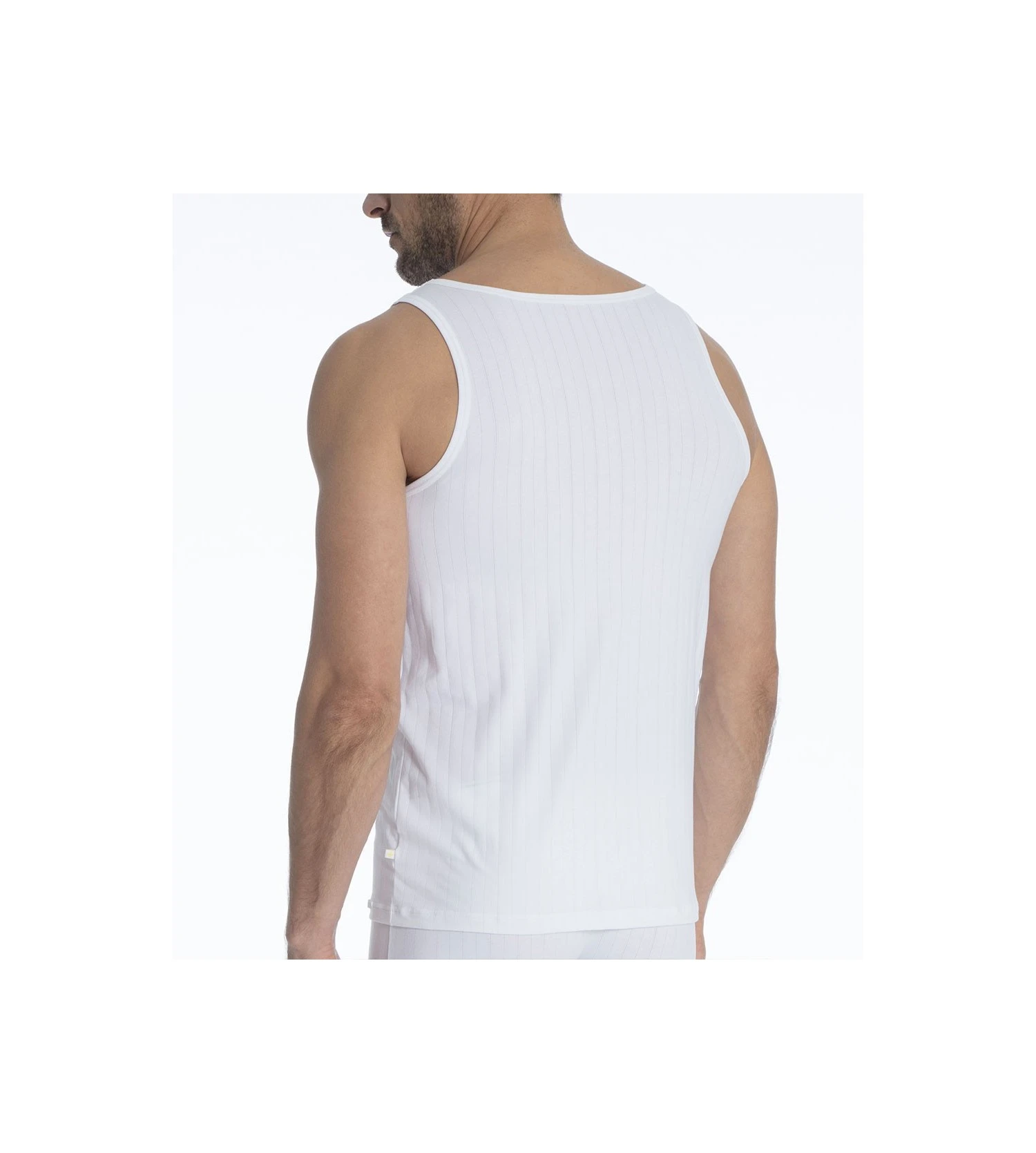 Calida Pure & Style White Athletic Undershirt – Pima Cotton Quick Dry Tank Top 4 Calida Pure & Style White Athletic Undershirt – Pima Cotton Quick Dry Tank Top – Image 2
