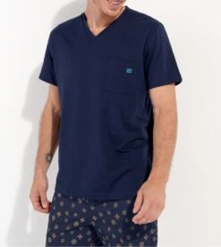 Pyjama Court Homme Mandala Bleu Marine 14 Pyjama Court Homme Mandala Bleu Marine -Lingerie Sipp mandala pyj h court bleu marine 4