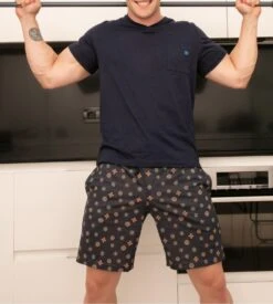 Pyjama Court Homme Mandala Bleu Marine 16 Pyjama Court Homme Mandala Bleu Marine -Lingerie Sipp mandala pyj h court bleu marine 6