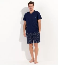 Pyjama Court Homme Mandala Bleu Marine 17 Pyjama Court Homme Mandala Bleu Marine -Lingerie Sipp mandala pyj h court bleu marine 7