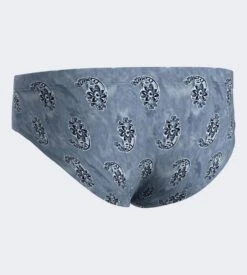 Impetus Marlon Bleu à Motif Cornes d'Abondance – Slip de Bain Midi Homme Premium -Lingerie Sipp marlon slip de bain midi bl043 bleu 2