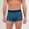 Boxer HOM Martinez Bleu Imprimé – Ouverture Horizontale HO1 en Coton & Modal -Lingerie Sipp martinez boxer ho1 motif bleu