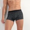 Hom Boxer HO1 Menorca Noir – Boxer Homme à Ouverture Horizontale en Coton Modal -Lingerie Sipp menorca boxer comfort ho1 i004 black print noir