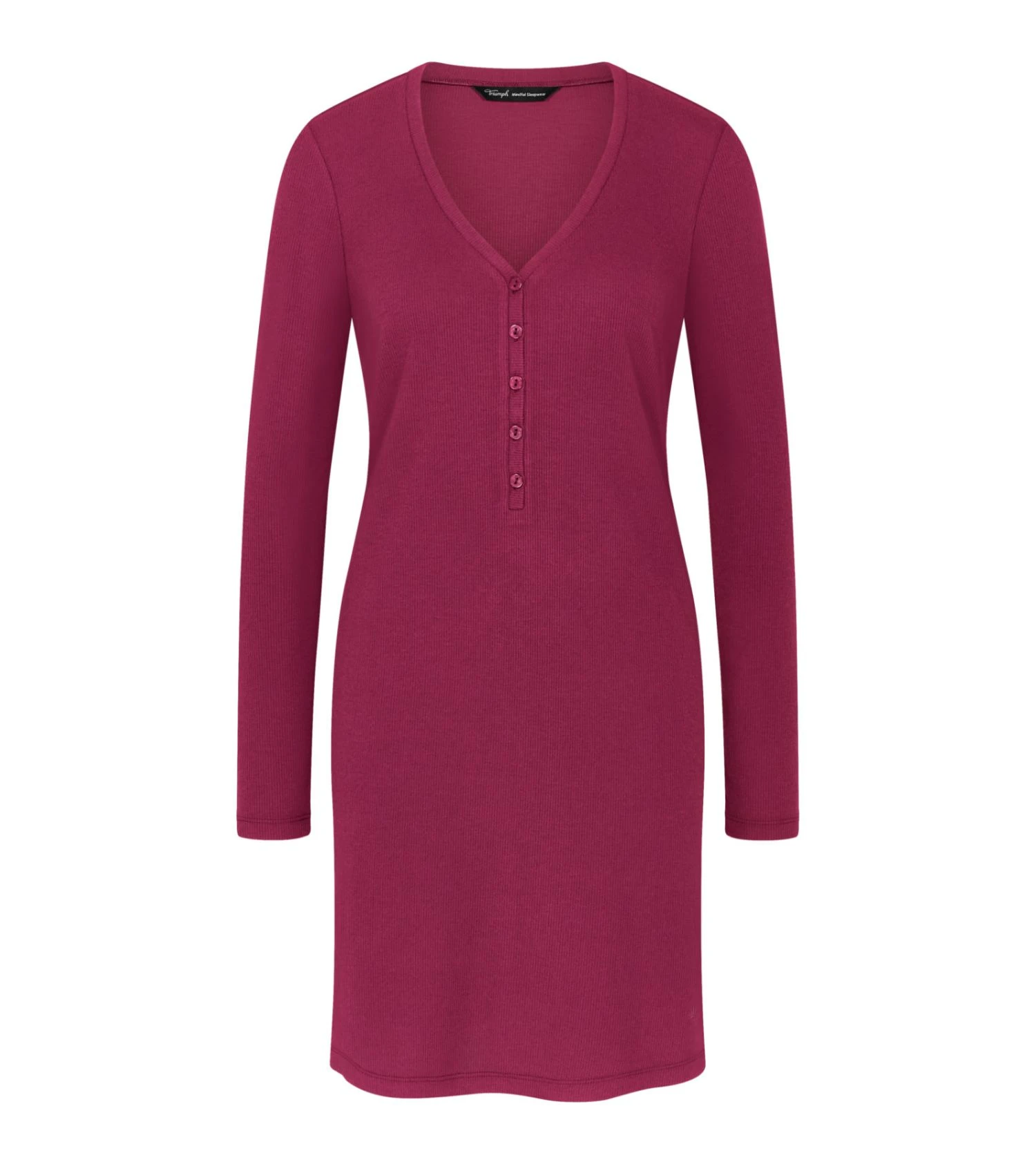 Triumph Nuisette Sweet Marsala – Chemise de Nuit Coton Côtelé à Col Boutonné 4 Triumph Nuisette Sweet Marsala – Chemise de Nuit Coton Côtelé à Col Boutonné – Image 2