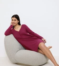 Triumph Nuisette Sweet Marsala – Chemise de Nuit Coton Côtelé à Col Boutonné