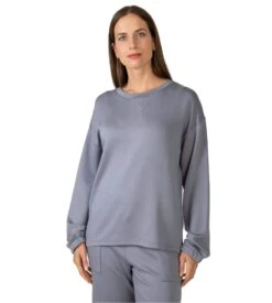 Pull En Viscose Gris épaules Tombantes Mix & Match Gris -Lingerie Sipp mixmatch haut col rond jogging gris 1