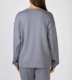 Pull En Viscose Gris épaules Tombantes Mix & Match Gris -Lingerie Sipp mixmatch haut col rond jogging gris 3