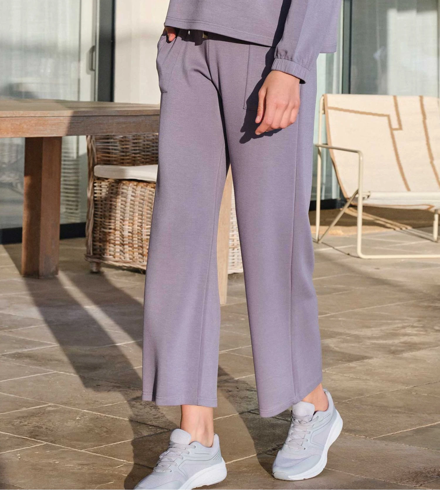 Massana Pantalon Droit Chill Gris – Bas de Jogging Large en Viscose pour Femme 3 Massana Pantalon Droit Chill Gris – Bas de Jogging Large en Viscose pour Femme