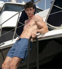 Hom Short De Plage Morny Navy Print -Lingerie Sipp morny short de plage i0ra navy print bleu 5