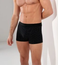 Hom Lot de 2 Boxers HO1 Neels Noir et Pois – Coton Douceur et Ouverture Horizontale -Lingerie Sipp neels ho1 boxer lot de 2 d042 black print d042 black print 2