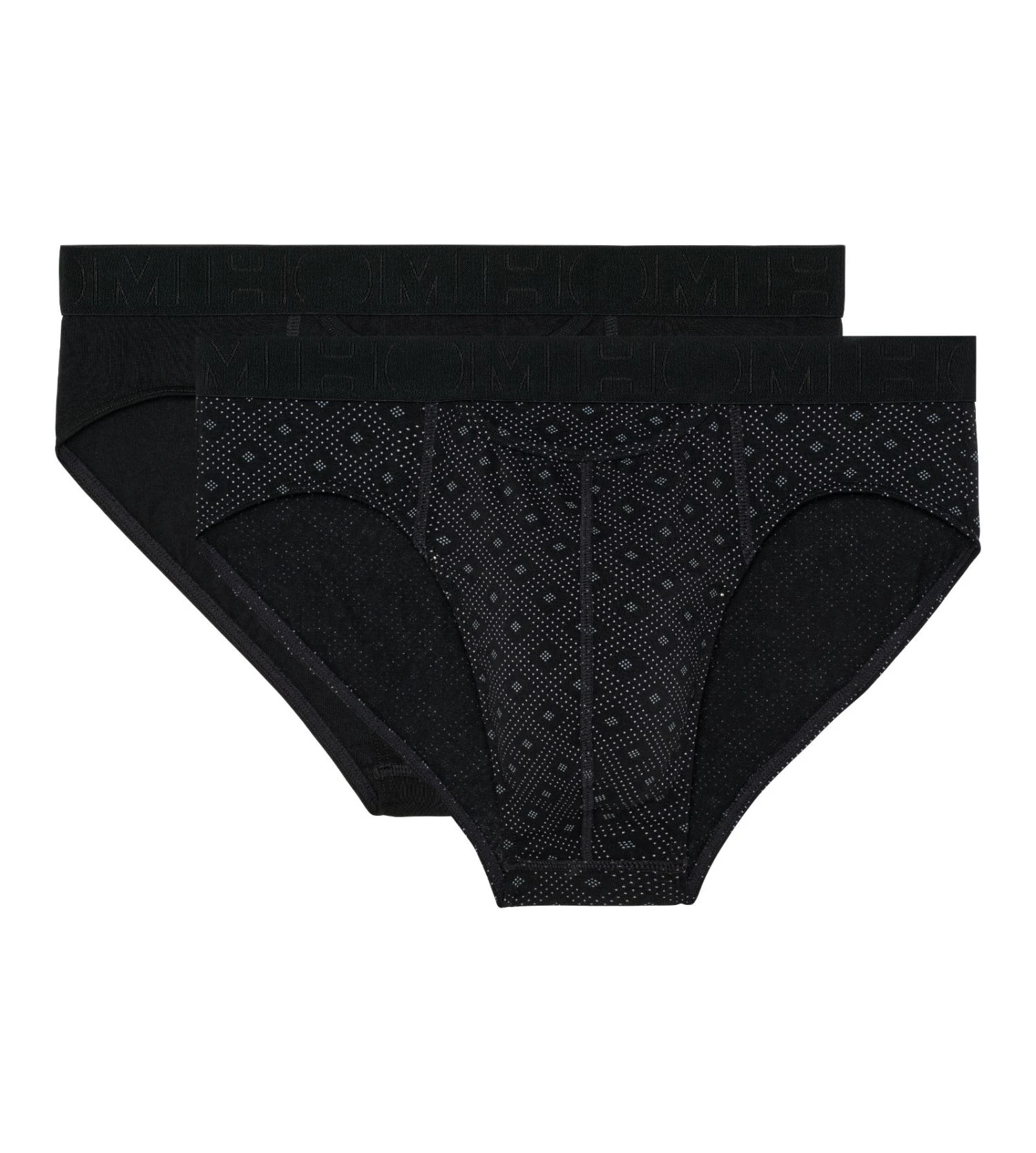 Hom Lot de 2 Slips Neels HO1 Noir et Imprimé Pois – Sous-vêtements Coton avec Ouverture Horizontale 3 Hom Lot de 2 Slips Neels HO1 Noir et Imprimé Pois – Sous-vêtements Coton avec Ouverture Horizontale