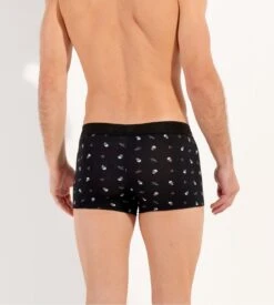 Hom Boxer HO1 Nevada Noir – Sous-vêtement Imprimé en Coton Modal à Ouverture Horizontale -Lingerie Sipp nevada boxer h noir 3